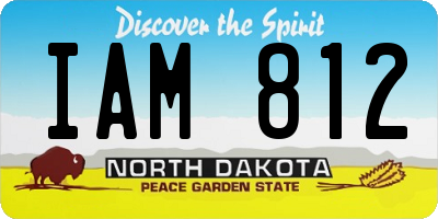 ND license plate IAM812
