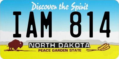 ND license plate IAM814