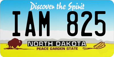 ND license plate IAM825