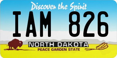 ND license plate IAM826