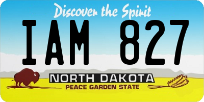 ND license plate IAM827