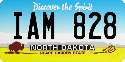 ND license plate IAM828