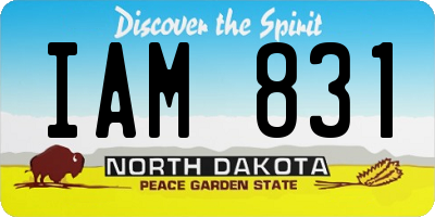 ND license plate IAM831