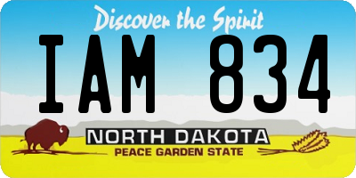 ND license plate IAM834