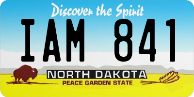 ND license plate IAM841