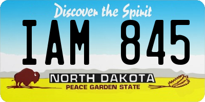 ND license plate IAM845