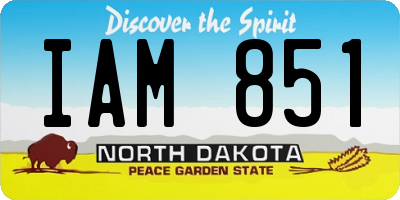 ND license plate IAM851
