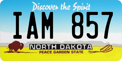 ND license plate IAM857