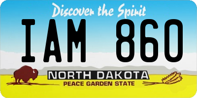 ND license plate IAM860
