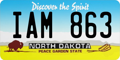 ND license plate IAM863