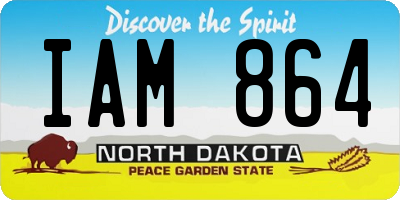 ND license plate IAM864