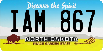 ND license plate IAM867