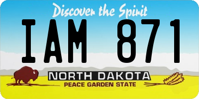 ND license plate IAM871