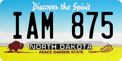 ND license plate IAM875