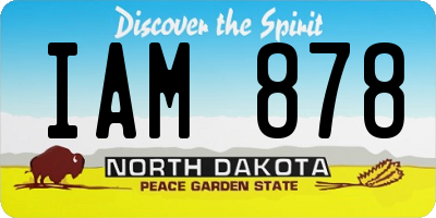 ND license plate IAM878