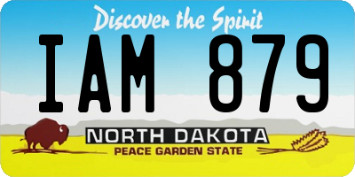 ND license plate IAM879