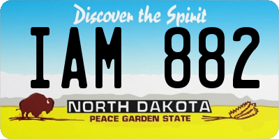 ND license plate IAM882