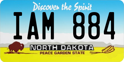 ND license plate IAM884