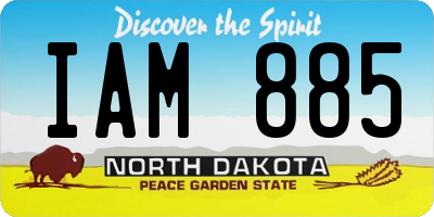 ND license plate IAM885