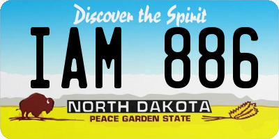 ND license plate IAM886