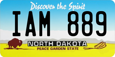ND license plate IAM889