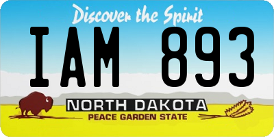 ND license plate IAM893