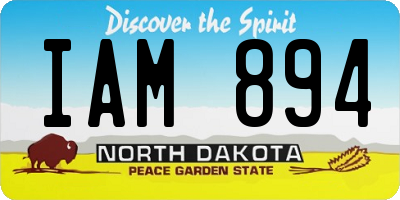 ND license plate IAM894