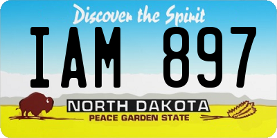ND license plate IAM897