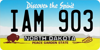 ND license plate IAM903