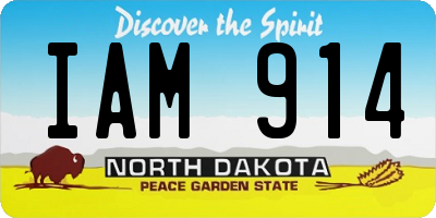 ND license plate IAM914