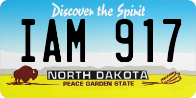 ND license plate IAM917