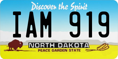 ND license plate IAM919