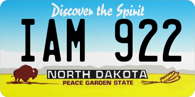ND license plate IAM922