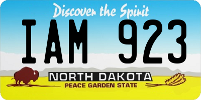 ND license plate IAM923