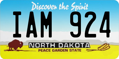 ND license plate IAM924