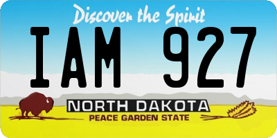 ND license plate IAM927