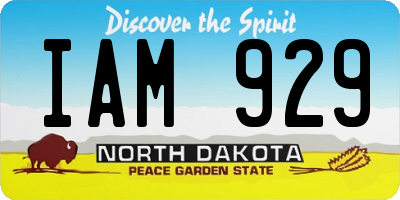 ND license plate IAM929