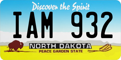 ND license plate IAM932