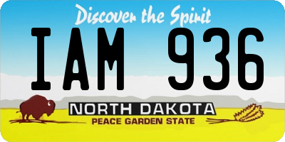 ND license plate IAM936