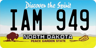 ND license plate IAM949