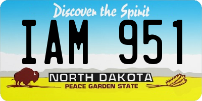 ND license plate IAM951