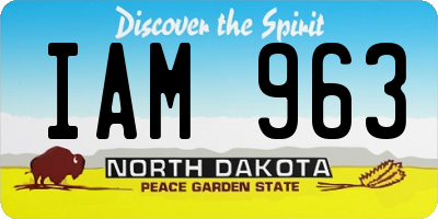 ND license plate IAM963