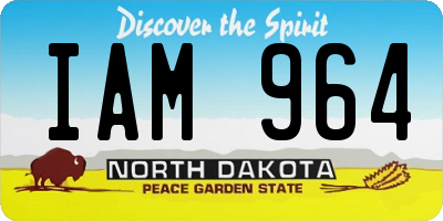 ND license plate IAM964
