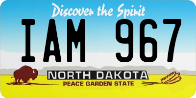 ND license plate IAM967