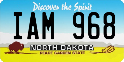 ND license plate IAM968
