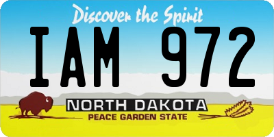 ND license plate IAM972