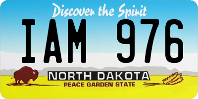 ND license plate IAM976