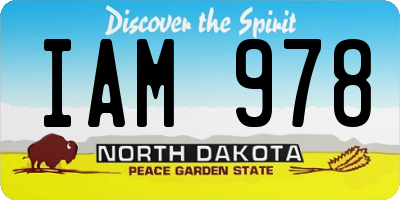 ND license plate IAM978
