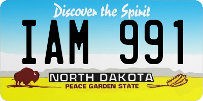 ND license plate IAM991