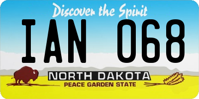ND license plate IAN068